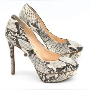 Jessica Simpson Winslo Natural Snake Platform Pump